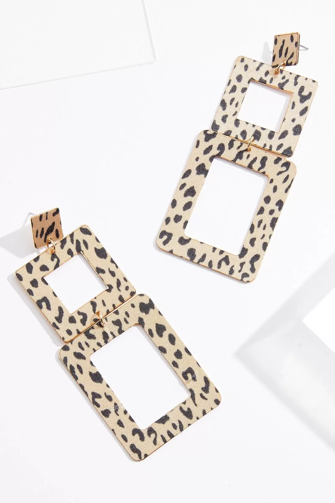 Cato Earrings | Animal Fabric Cutout Earrings