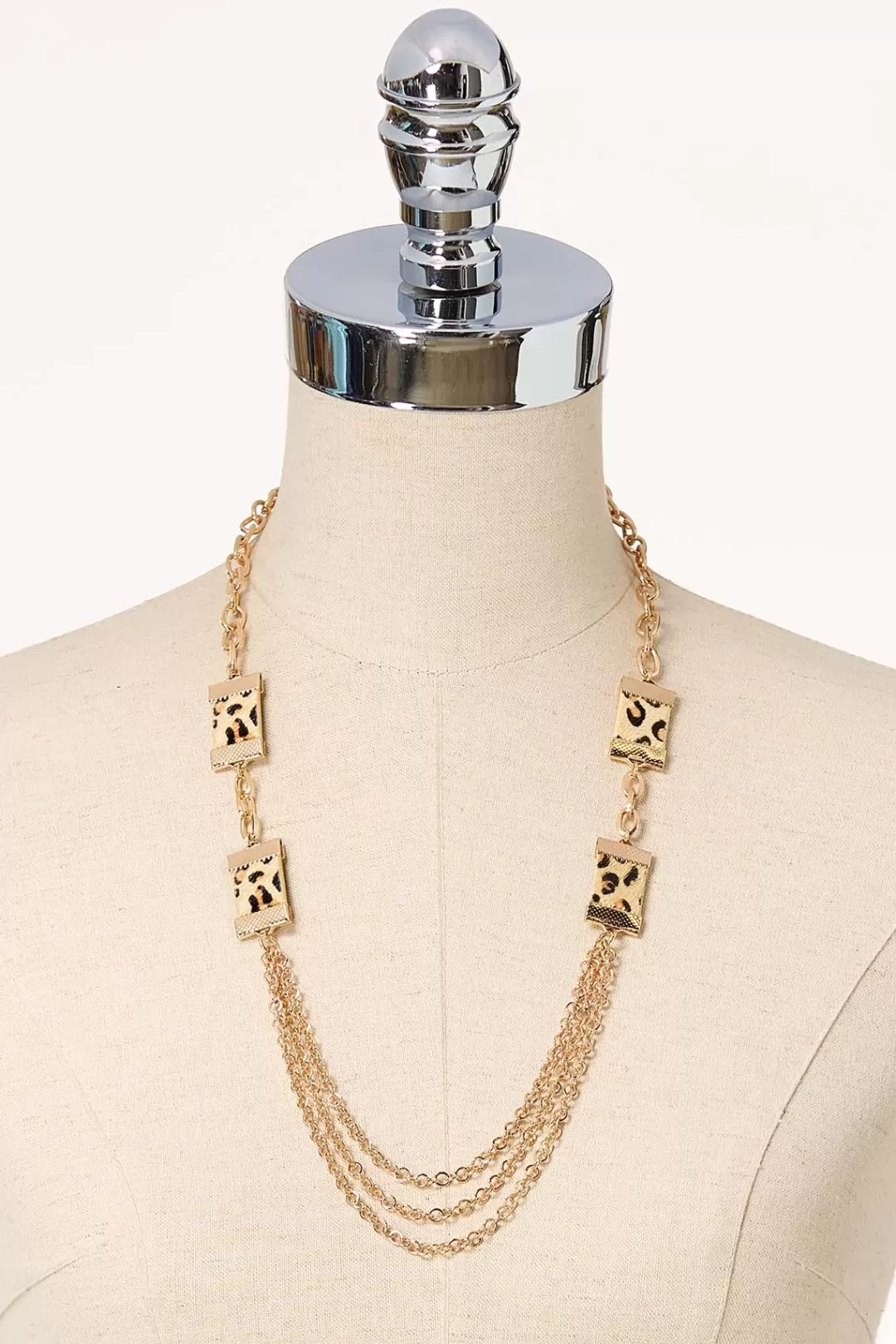 Cato Necklaces | Sets | Animal Faux Fur Chain Necklace Set