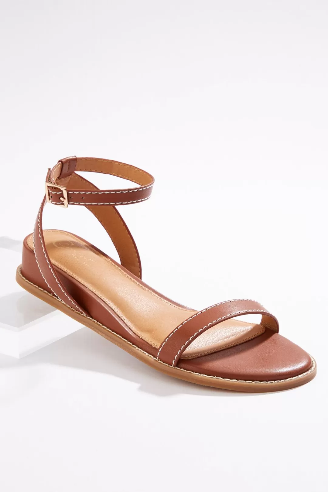 Cato Sandals | Ankle Strap Low Wedge Sandals