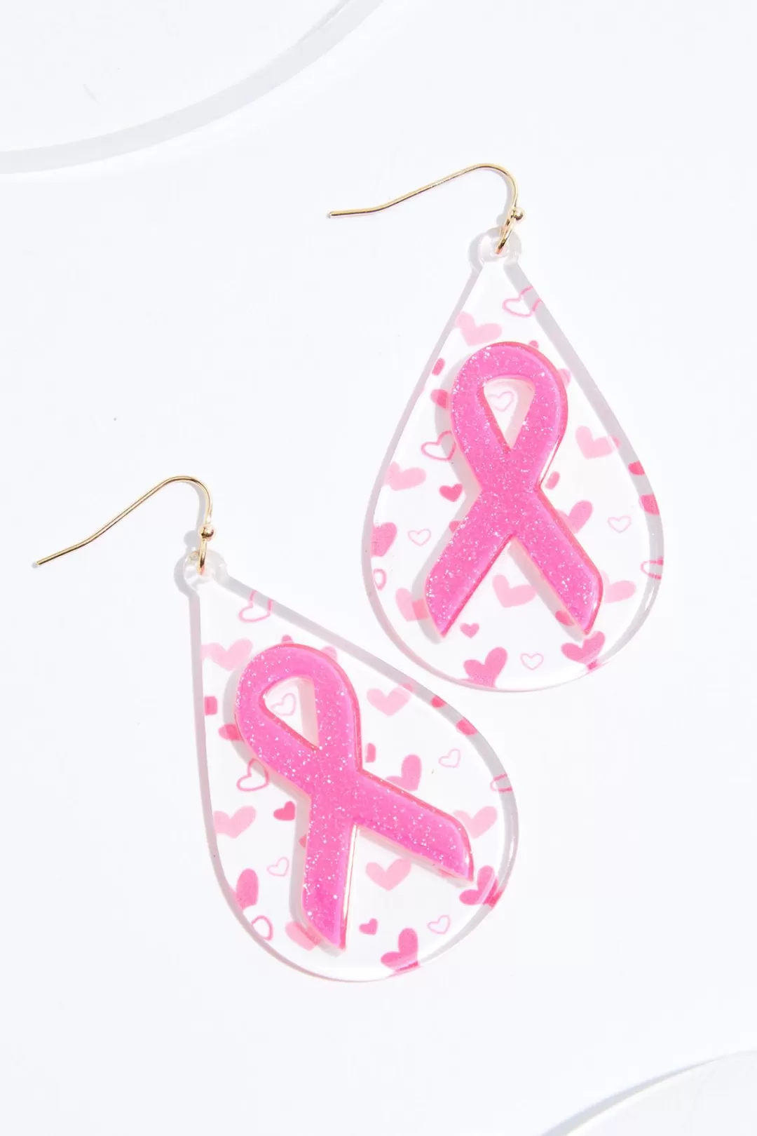 Cato Earrings | Awareness Ribbon Lucite Tear Earrings