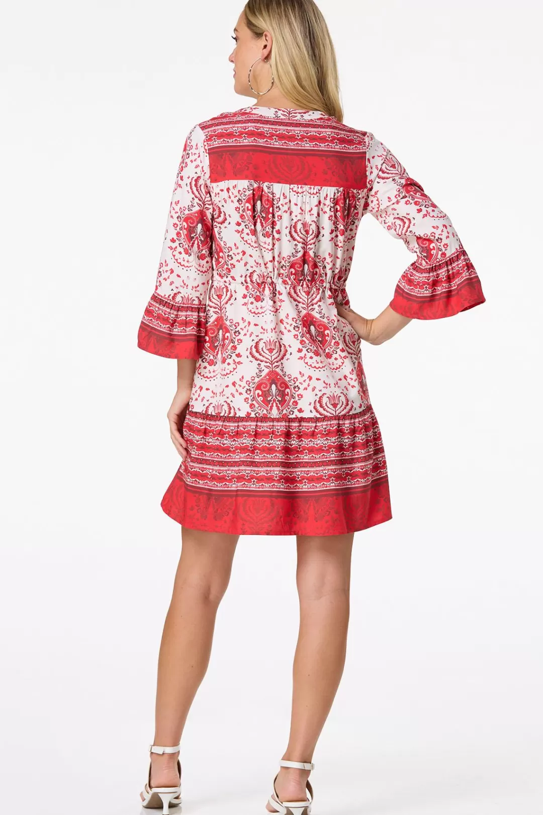 Cato Dresses | Bell Sleeve Shirt Dress