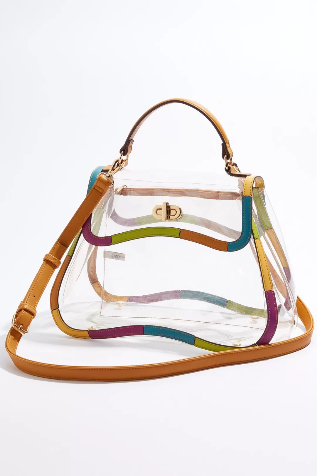 Cato Handbags | Binding Detail Lucite Satchel