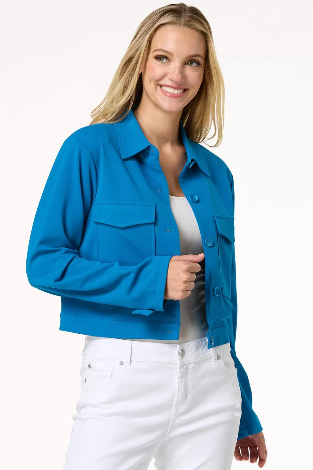 Cato Suiting | Jackets & Vests | Blue Cropped Jacket