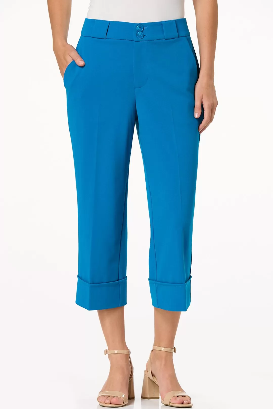 Cato Suiting | Pants | Blue Cropped Trousers