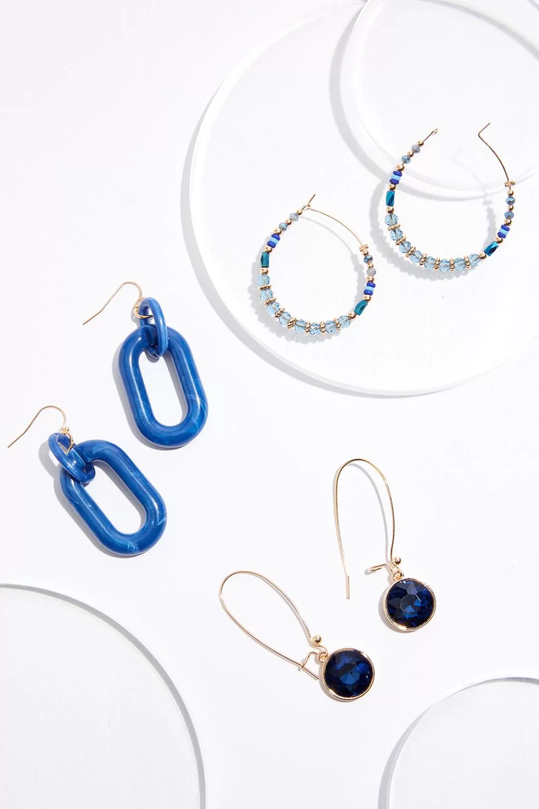 Cato Earrings | Blue Multi Earring Set