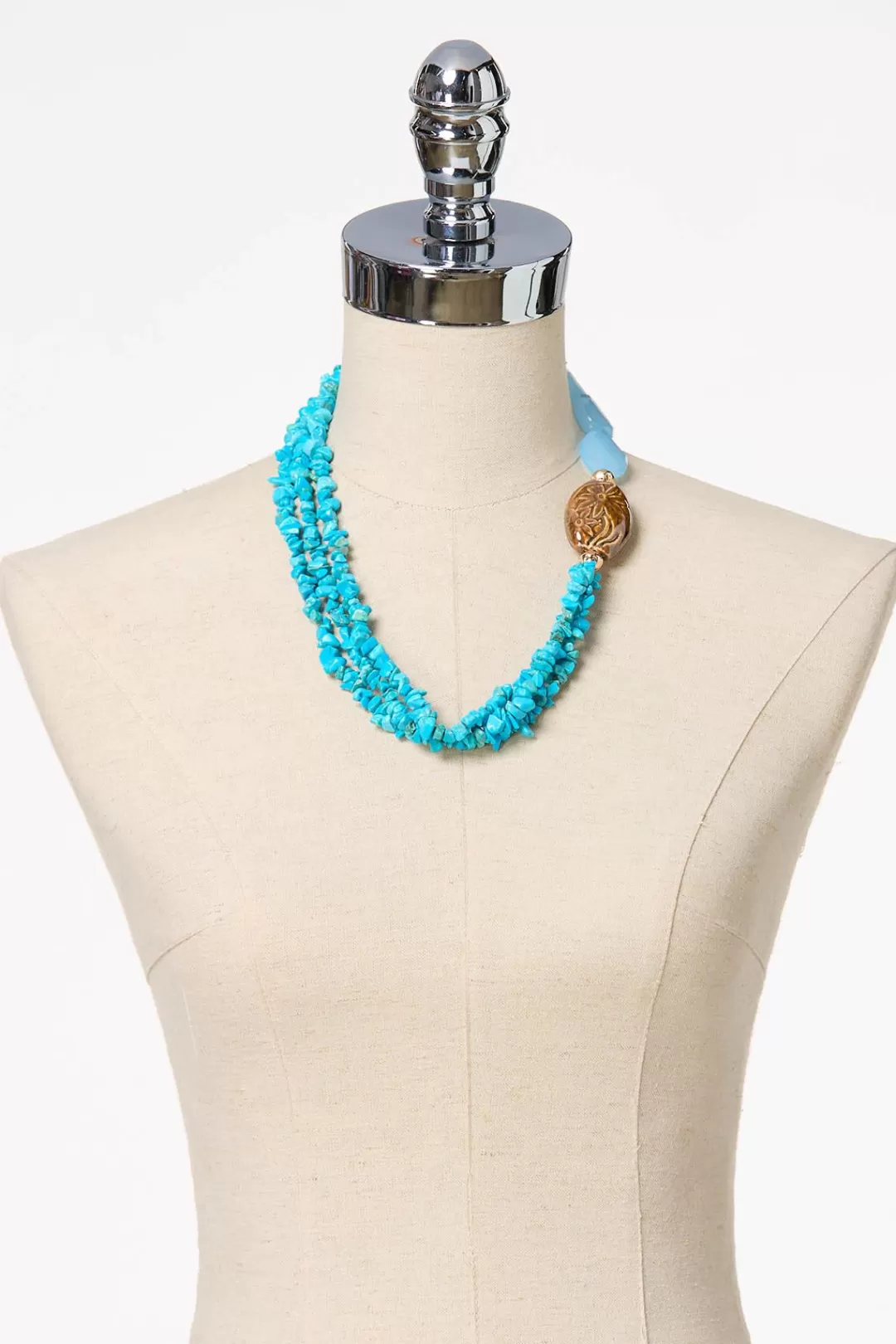 Cato Necklaces | Blue Stone Western Short Necklace