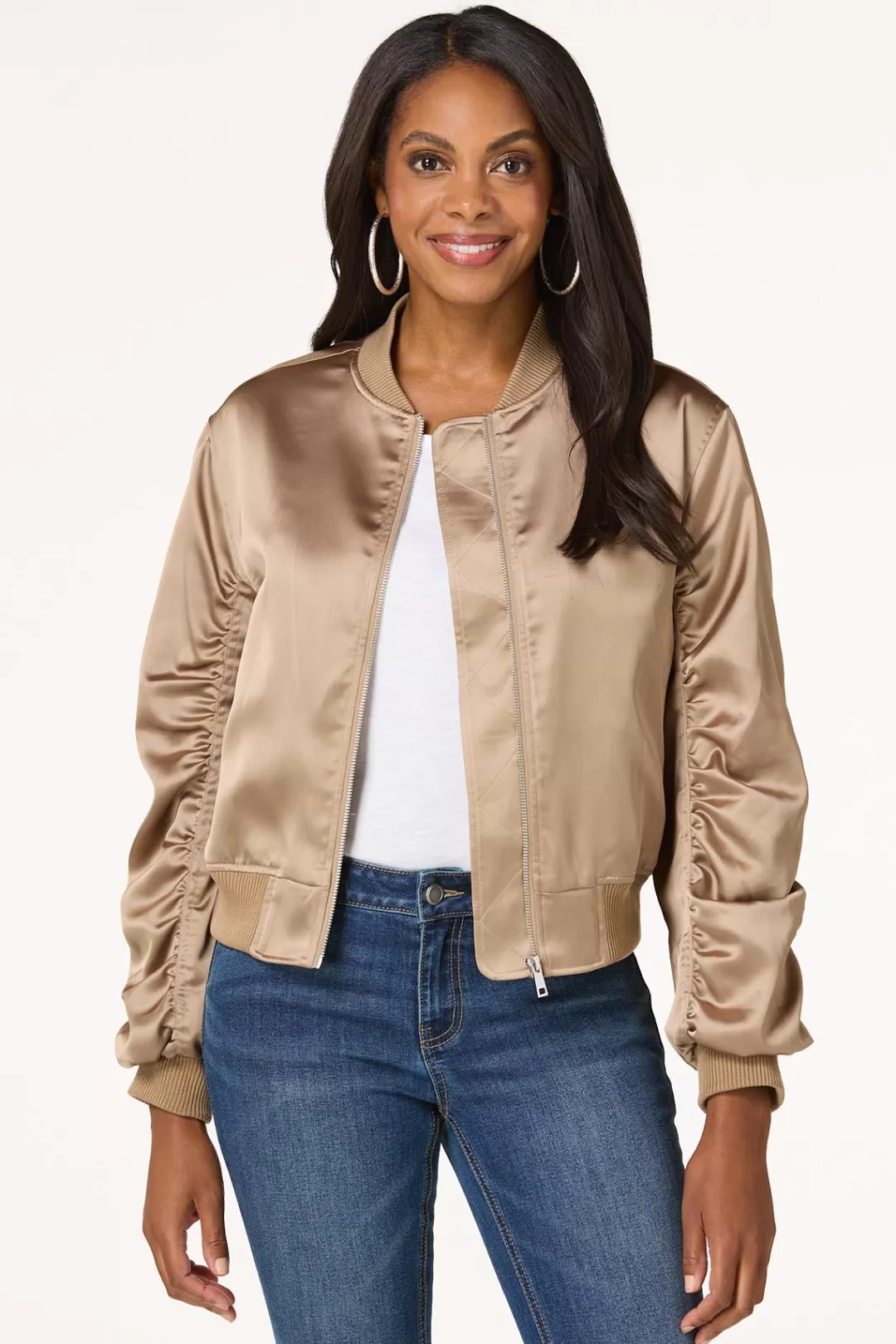 Cato Jackets & Vests | Satin Bomber Jacket