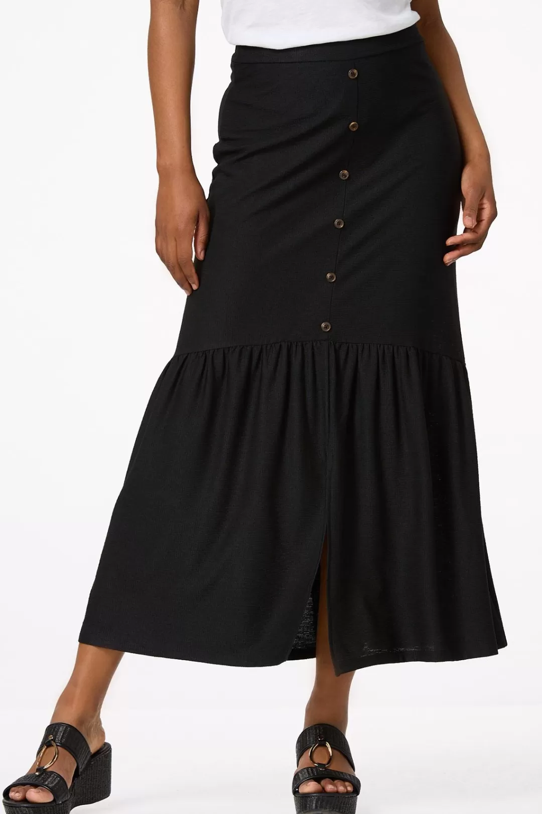 Cato Skirts | Button Front Maxi Skirt