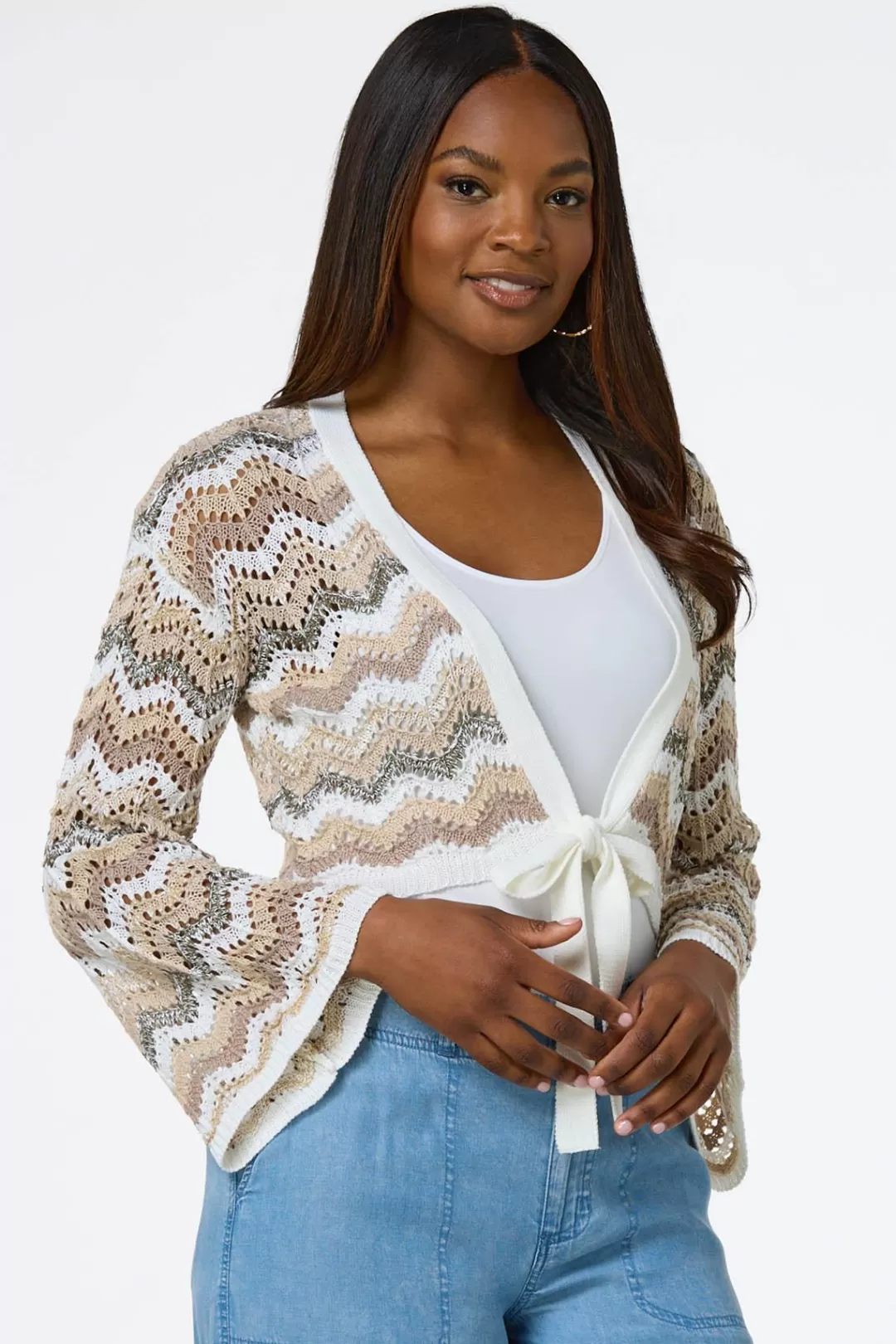 Cato Sweaters | Chevron Sweater Cardigan