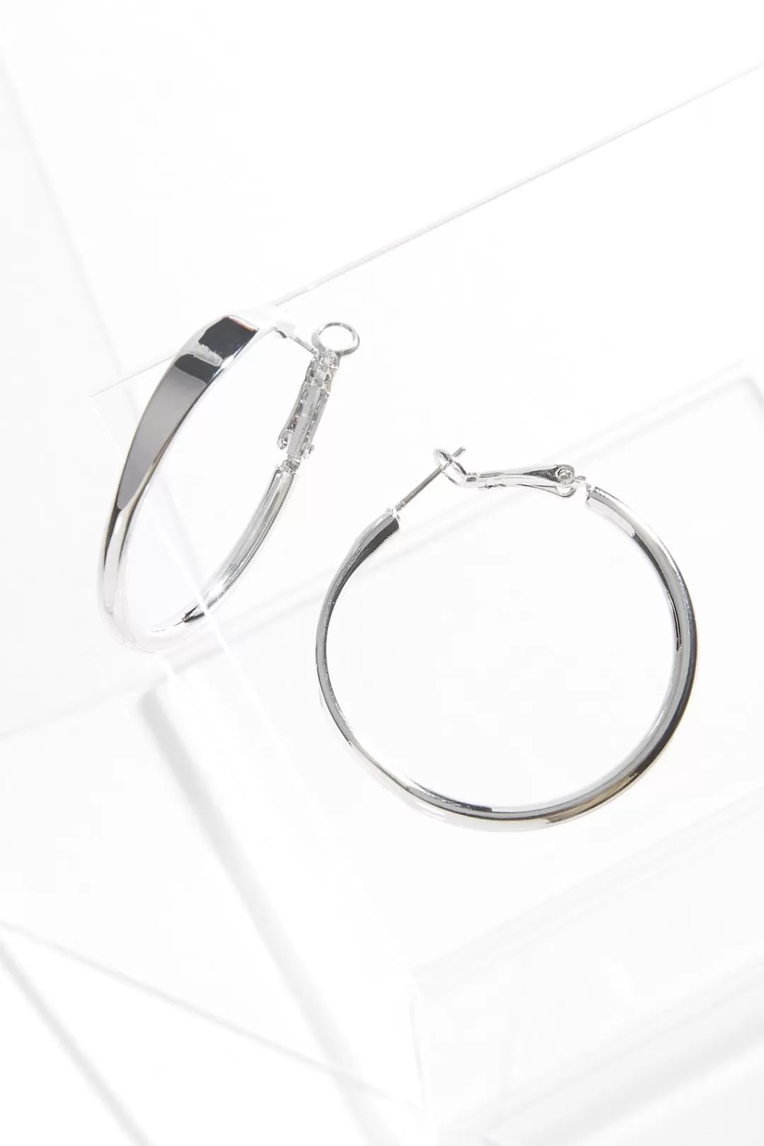 Cato Earrings | Classic Silver Hoop Earrings