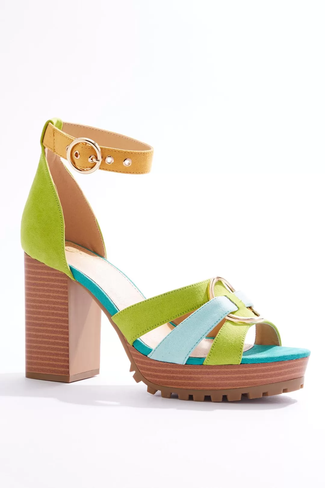 Cato Sandals | Heels | Colorblock Platform Sandals