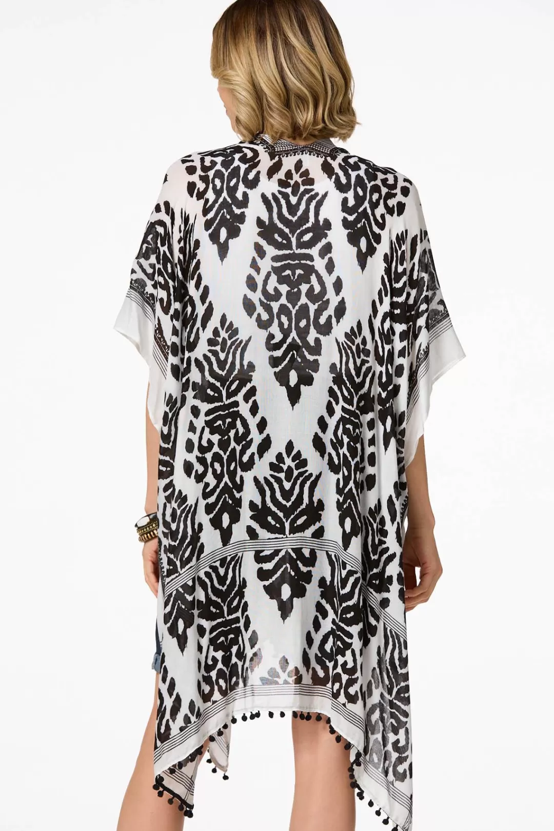 Cato Cover Ups | Tops | Contrast Print Kimono