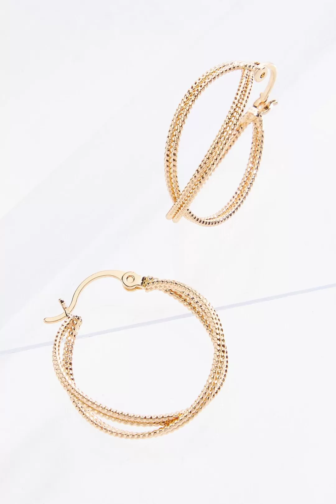 Cato Earrings | Criss Cross Hoop Earrings