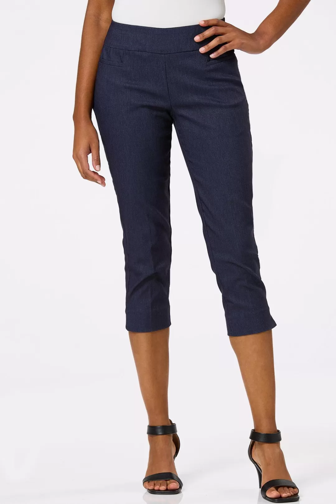 Cato Pants | Cropped Dressy Denim Pants