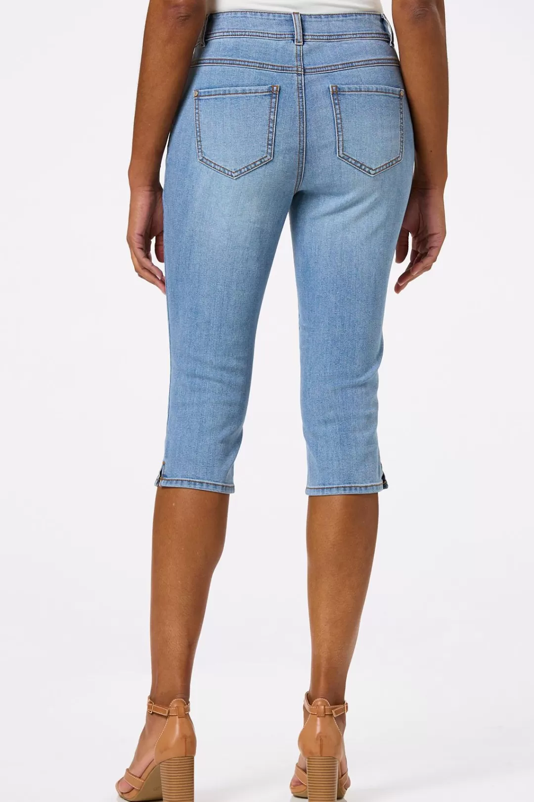 Cato Jeans | Cropped Slit Hem Skinny Jeans