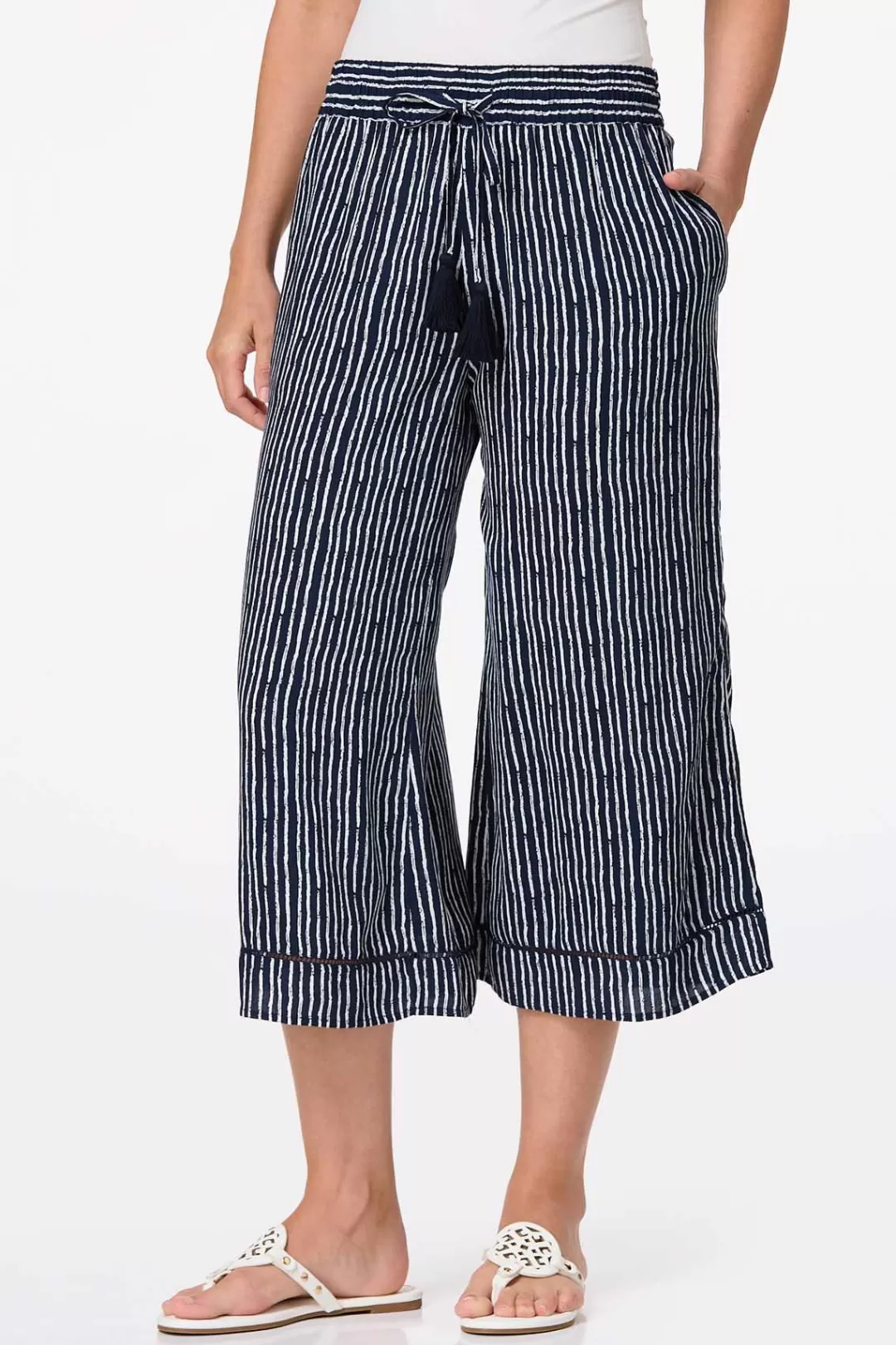 Cato Pants | Cropped Tasseled Pants