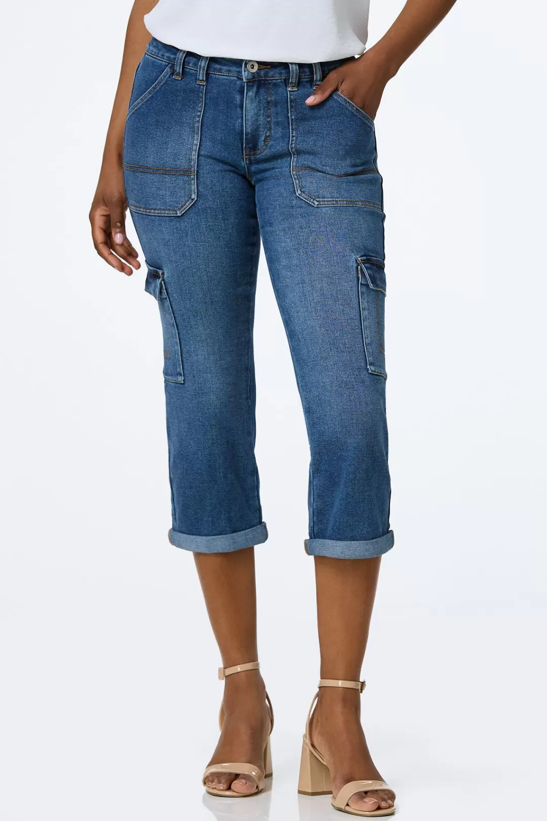 Cato Jeans | Cropped Utility Jeans