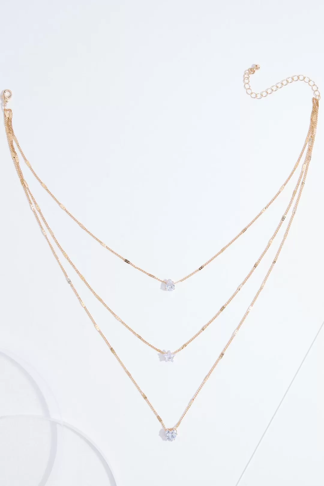 Cato Necklaces | Cubic Zirconia Charm Layered Necklace