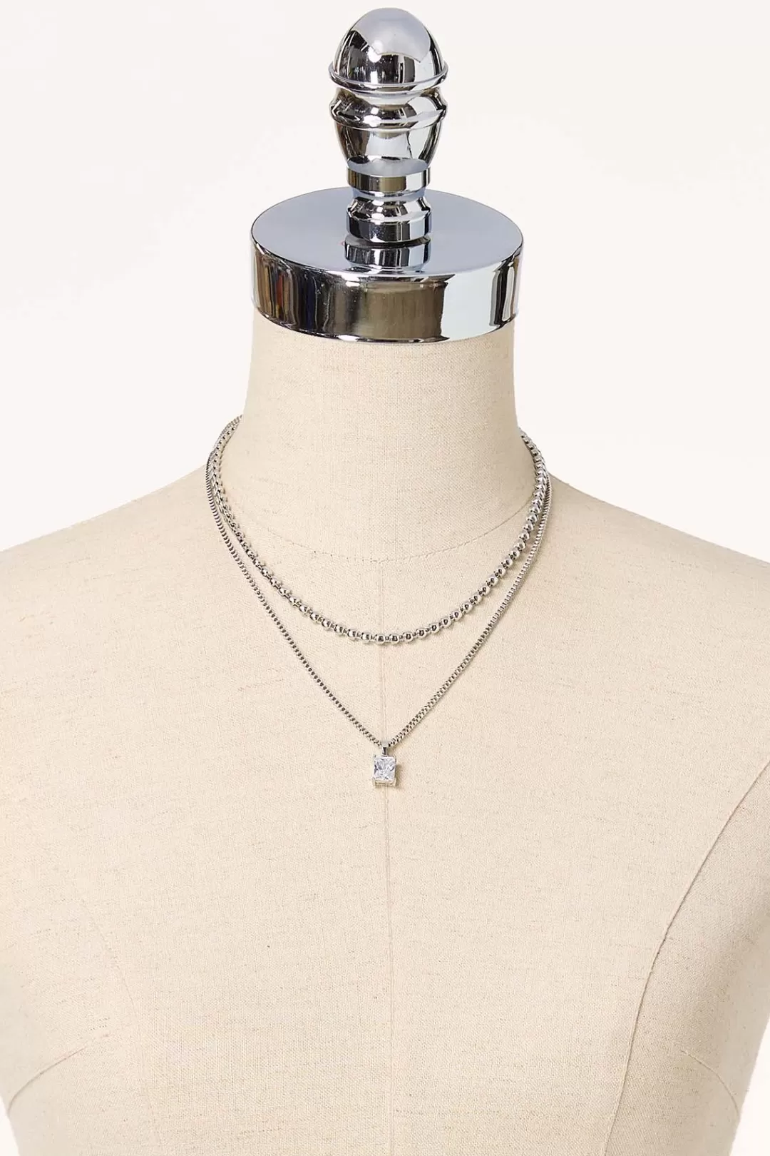 Cato Sets | Necklaces | Cubic Zirconia Silver Ball Necklace Set