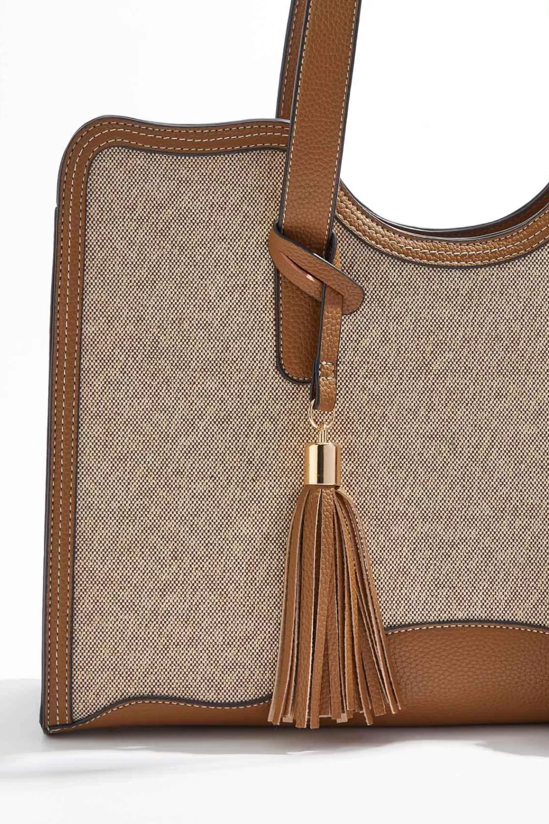 Cato Handbags | Curved Binding Canvas Tote Set