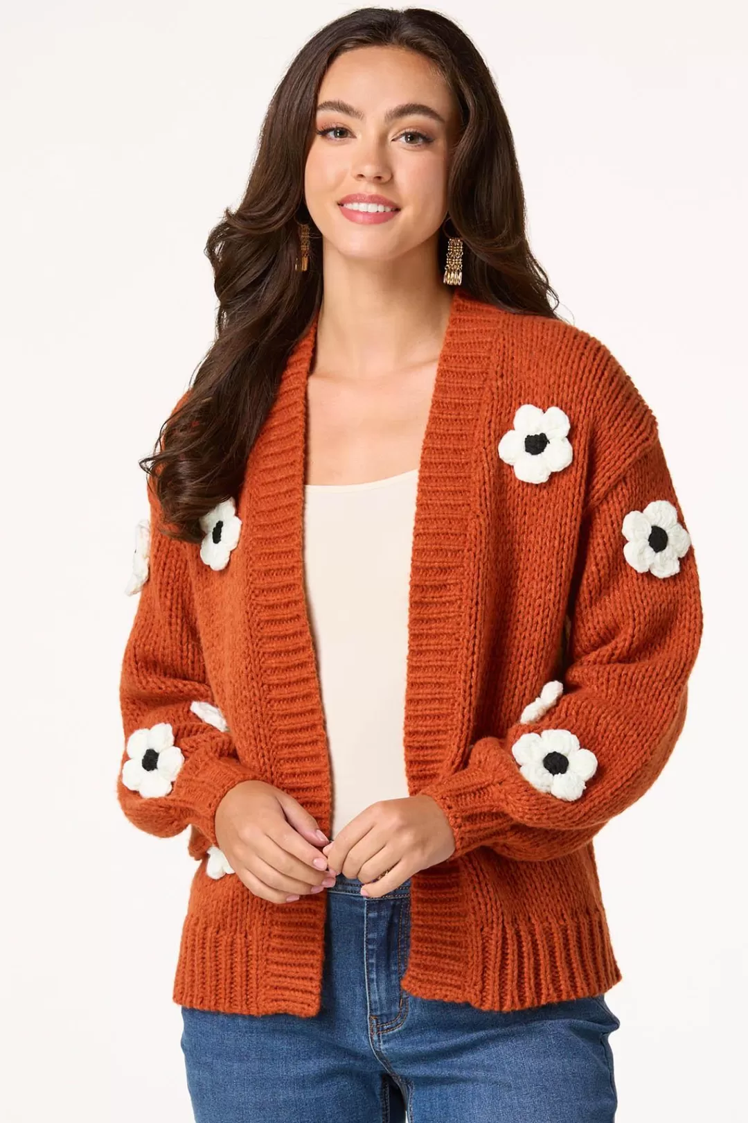 Cato Sweaters | 3d Daisy Sweater