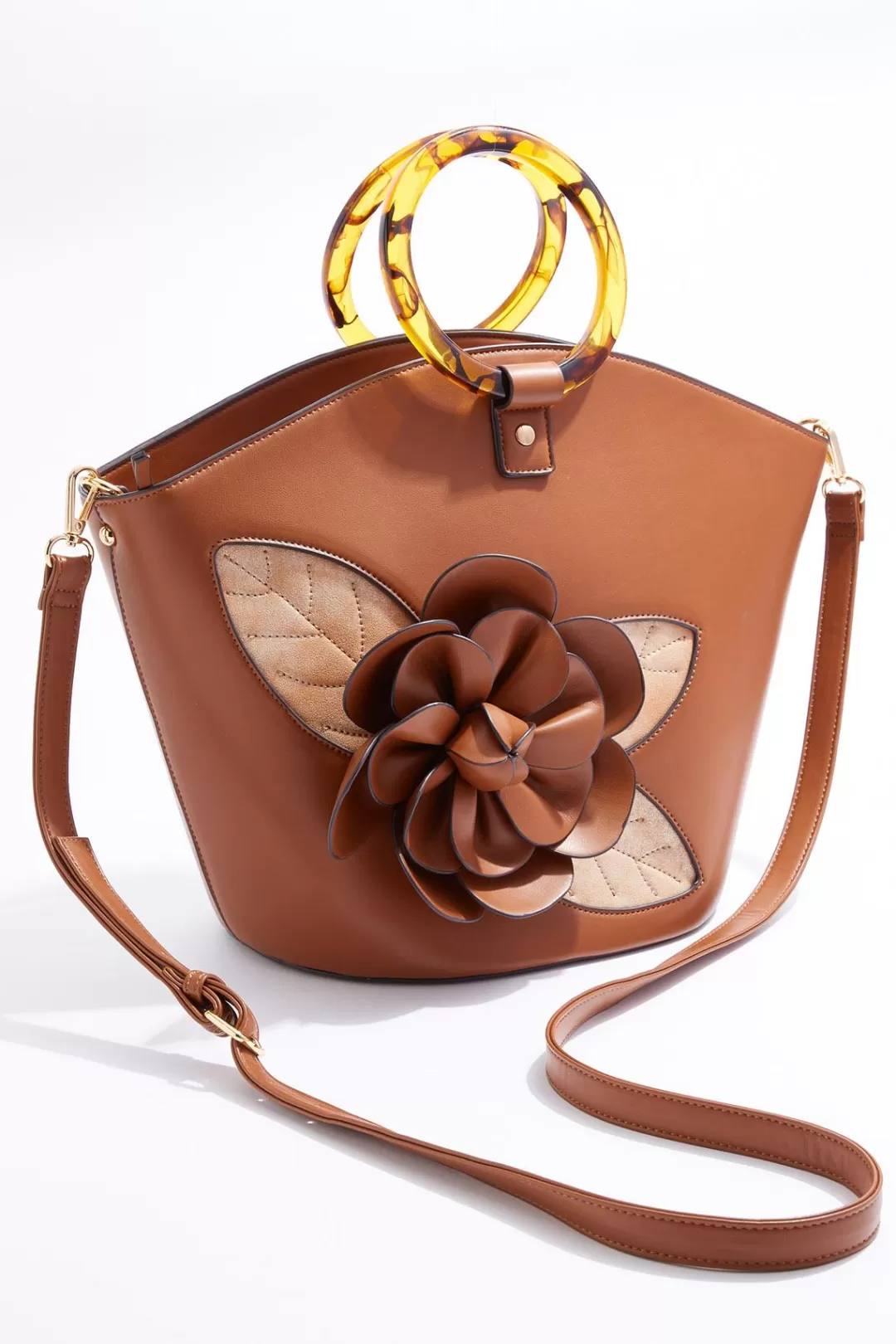 Cato Handbags | 3d Flower Satchel