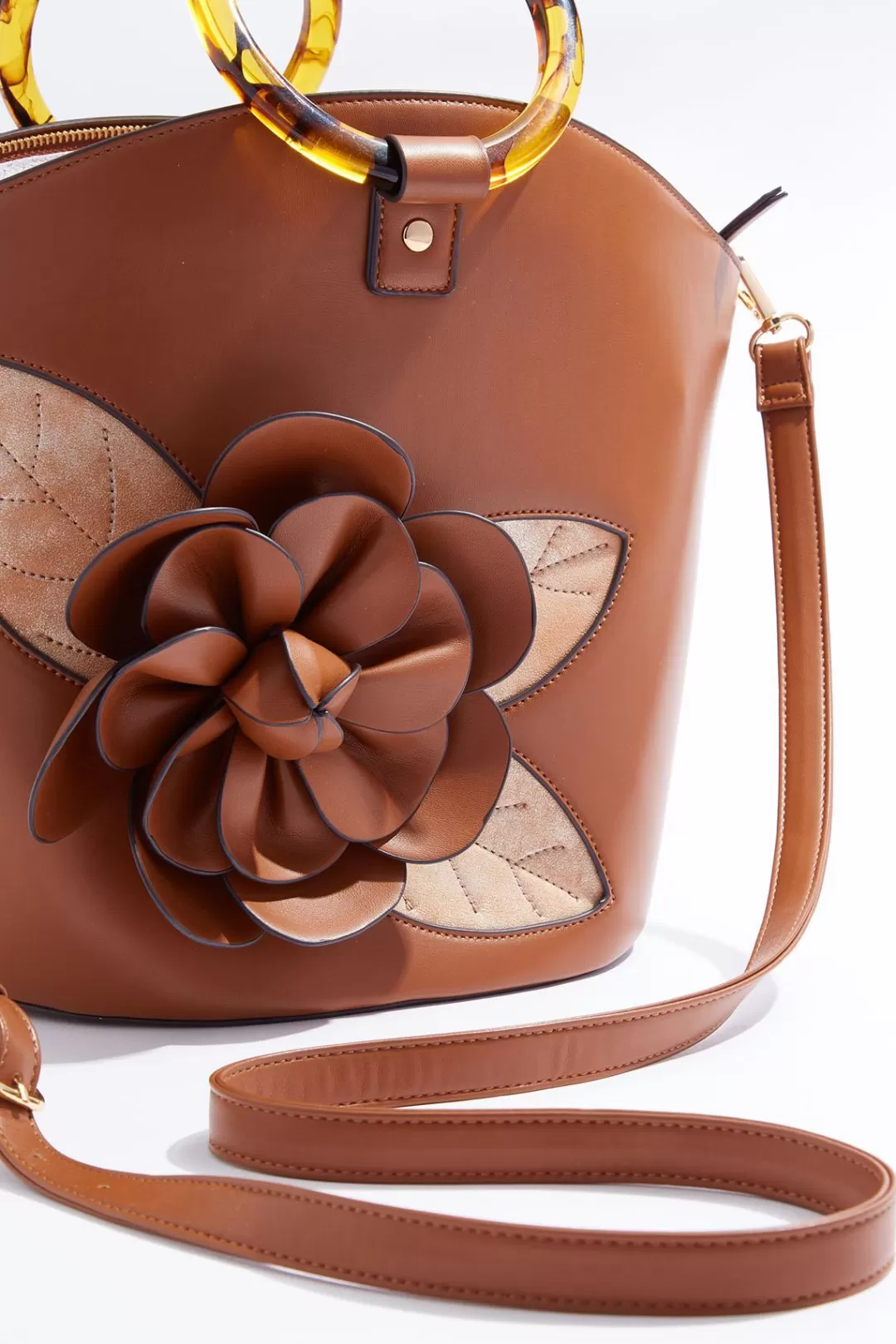 Cato Handbags | 3d Flower Satchel