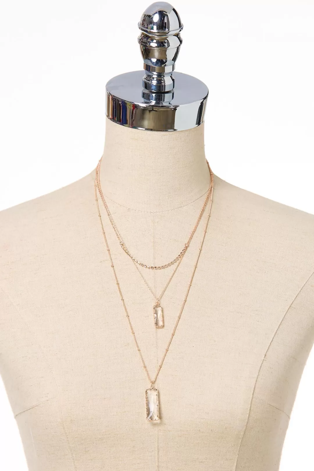 Cato Necklaces | Delicate Glass Pendant Layered Necklace