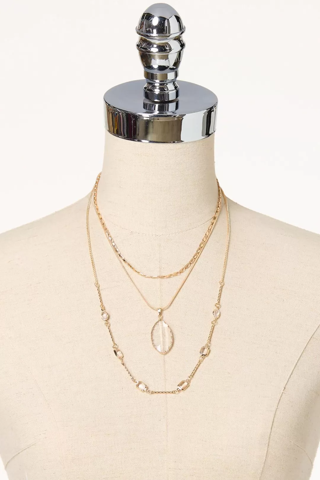 Cato Necklaces | Delicate Layered Faceted Glass Necklace