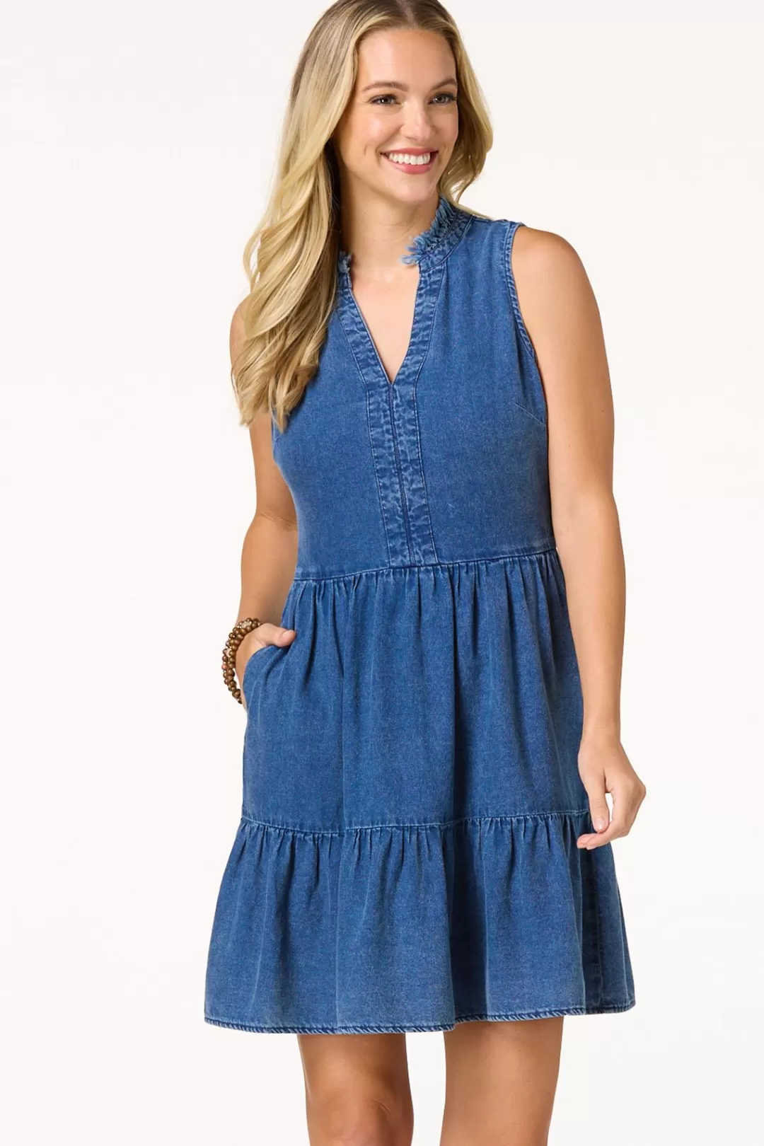 Cato Dresses | Denim Babydoll Dress