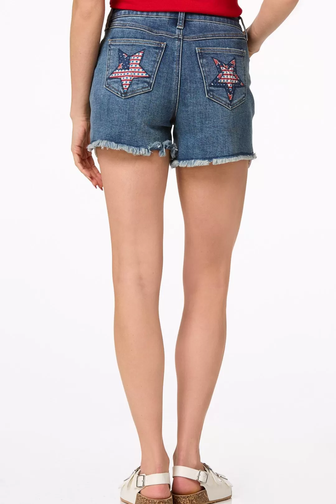 Cato Shorts | Jeans | Distressed Americana Denim Shorts