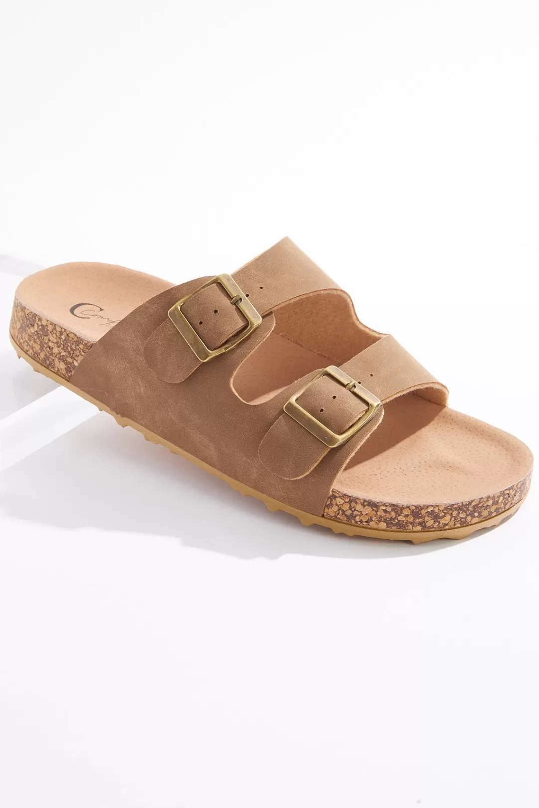 Cato Sandals | Flats | Double Buckle Footbed Sandals