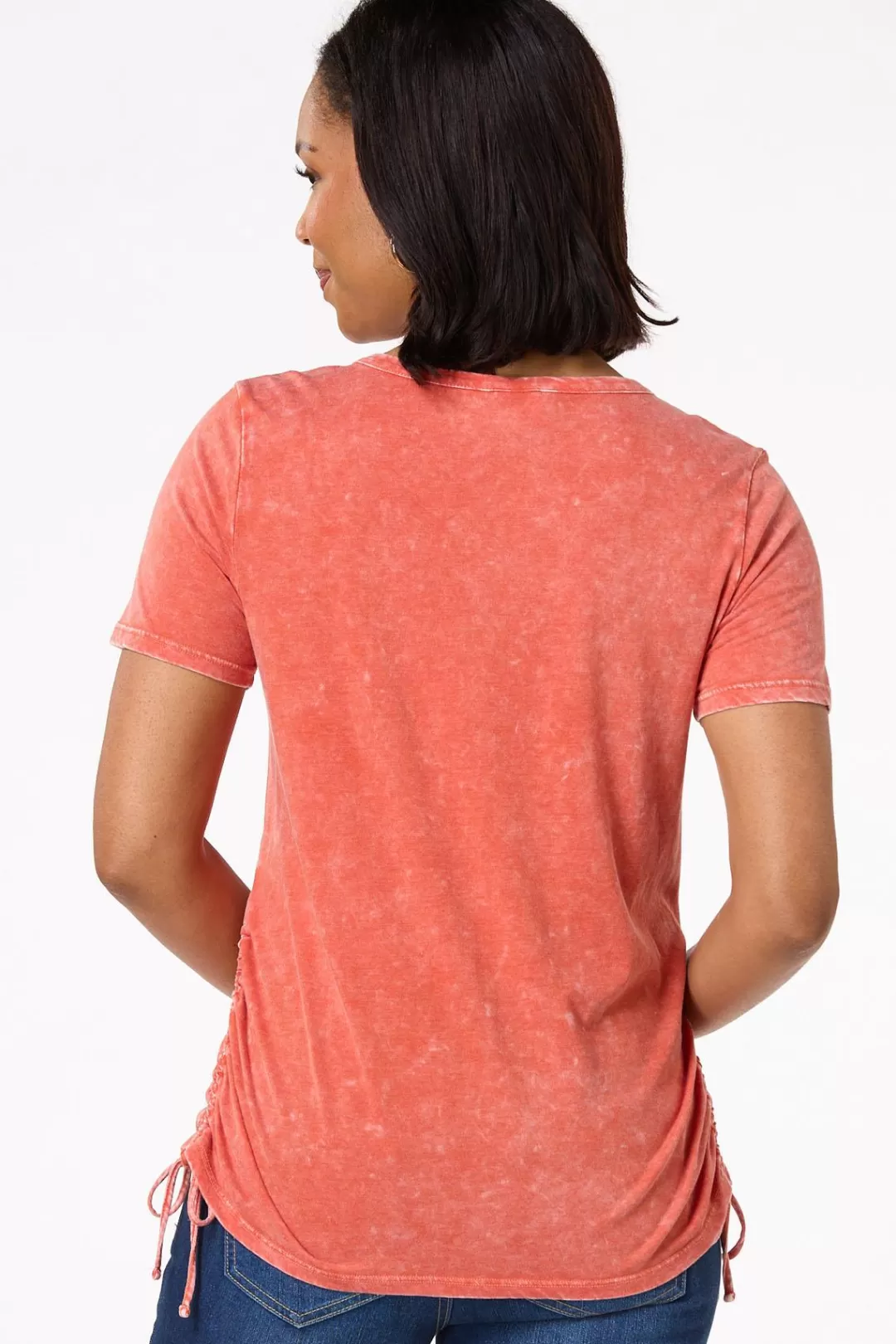 Cato Tops | Drawstring Side Tee