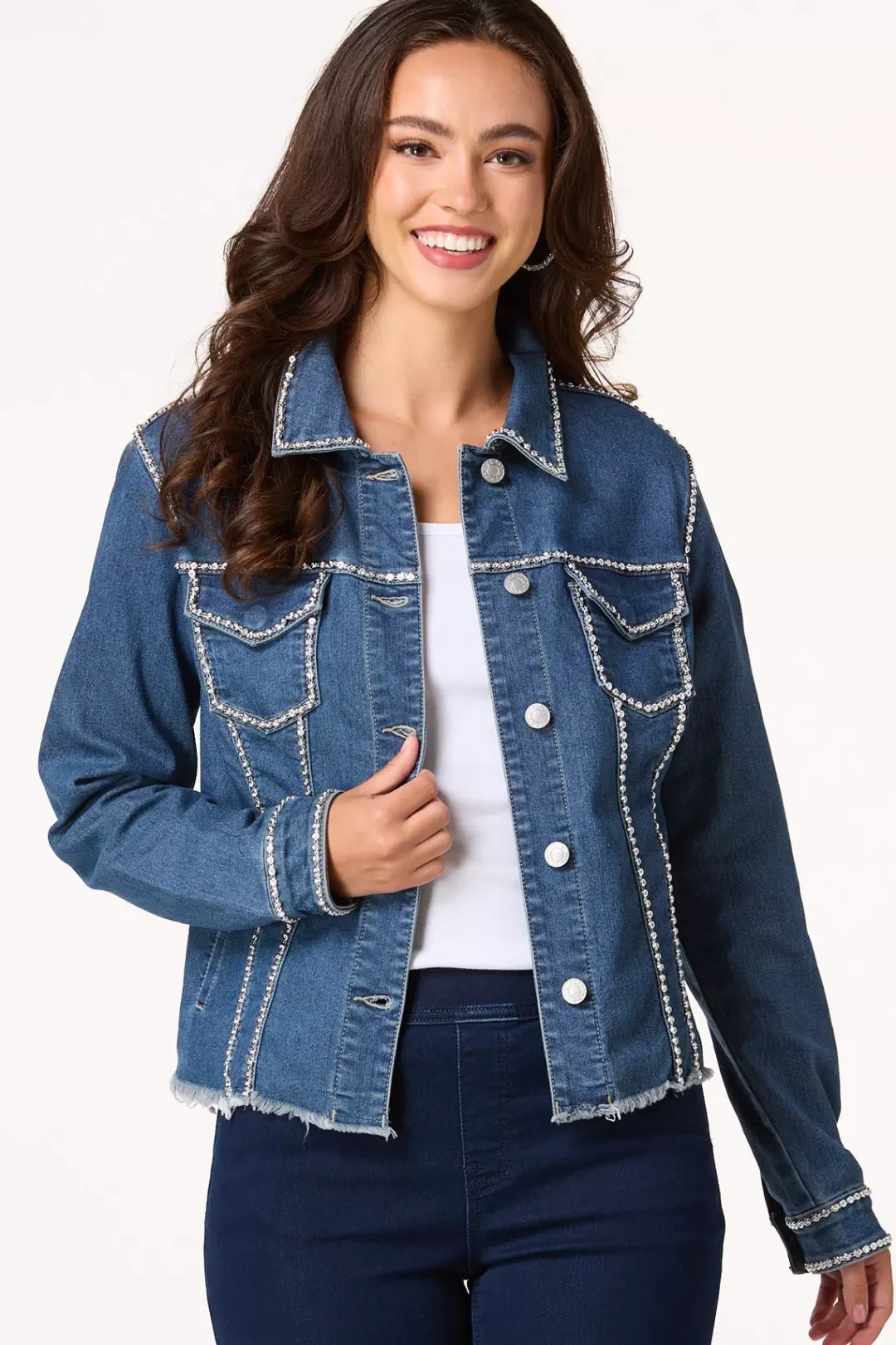 Cato Jackets & Vests | Jeans | Embellished Denim Jacket