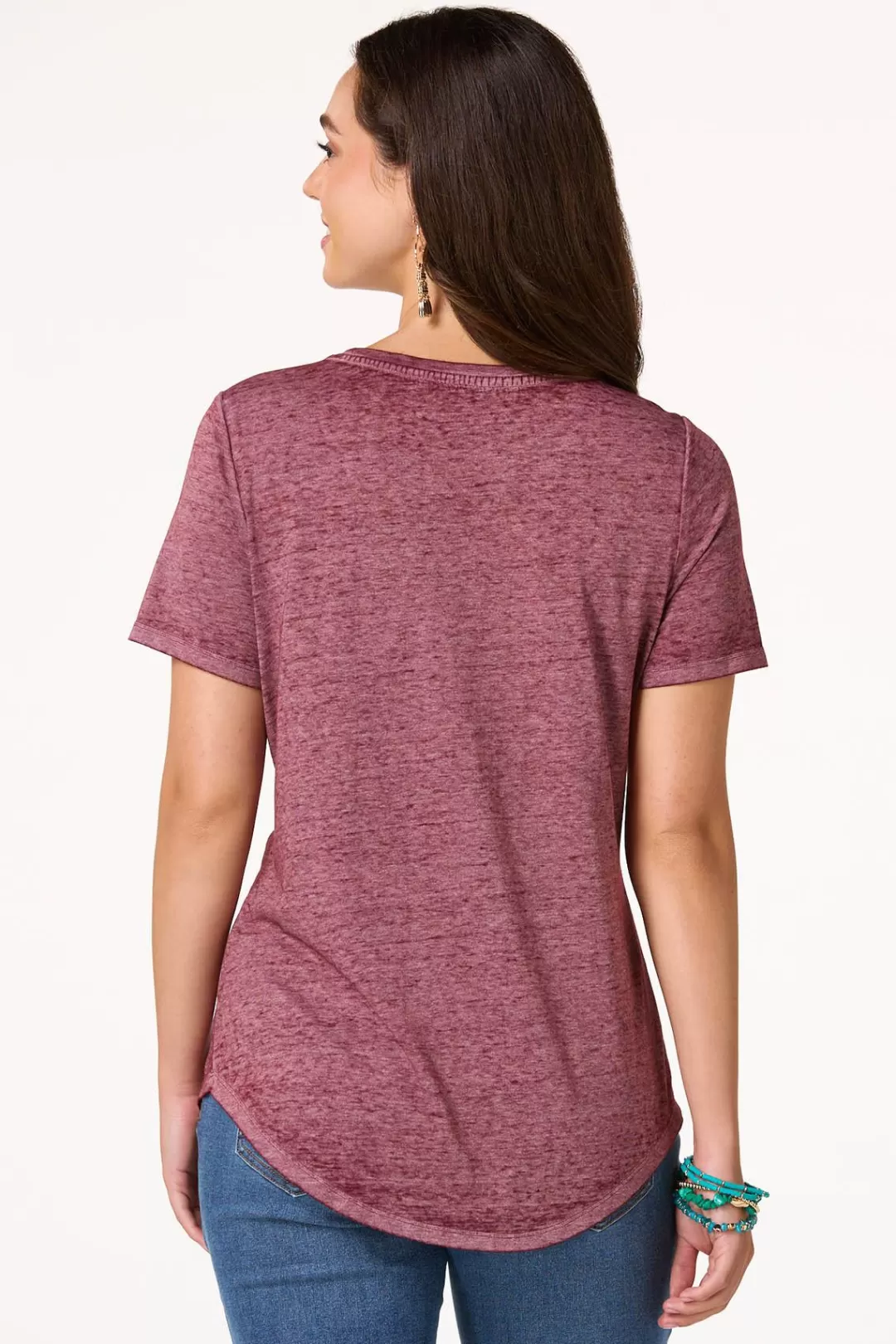 Cato Tops | Embellished Stay Wild Tee