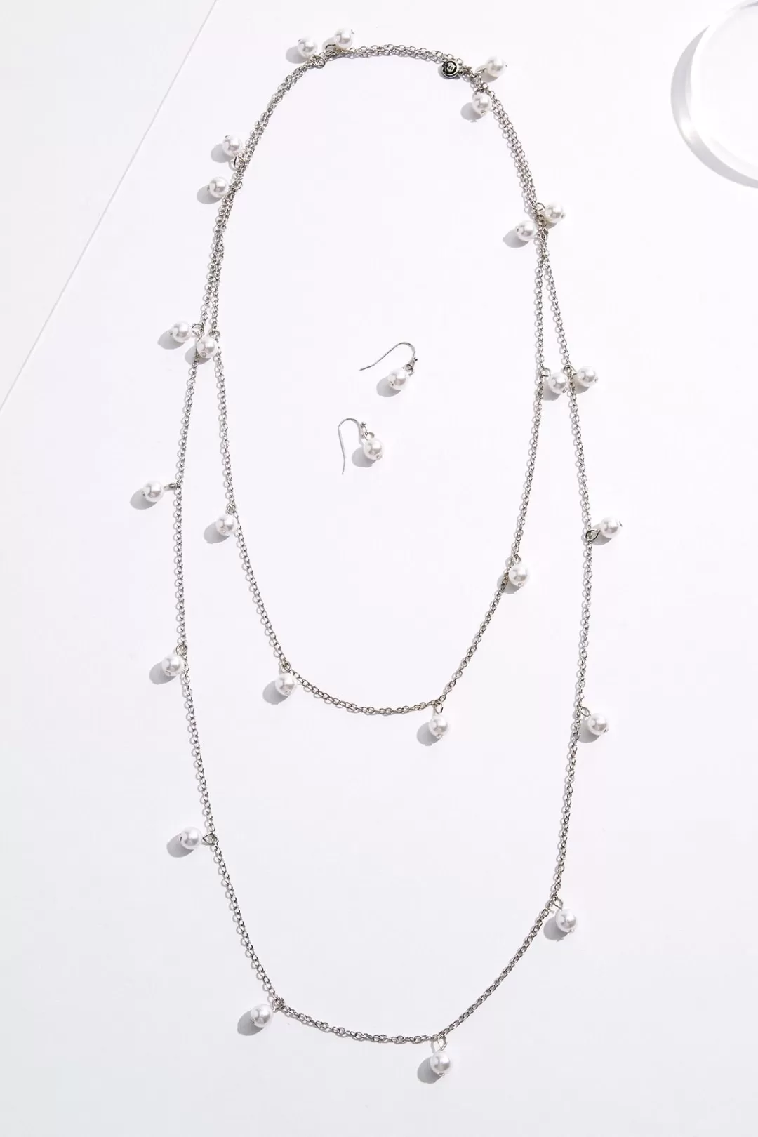 Cato Sets | Necklaces | Floating Pearl Long Necklace Set