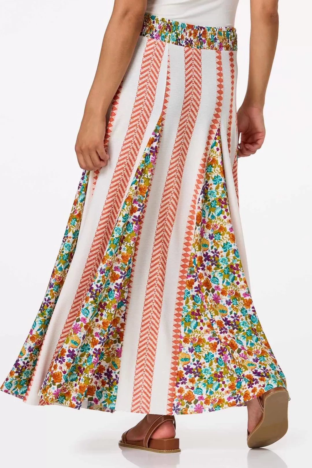 Cato Skirts | Floral Panel Maxi Skirt