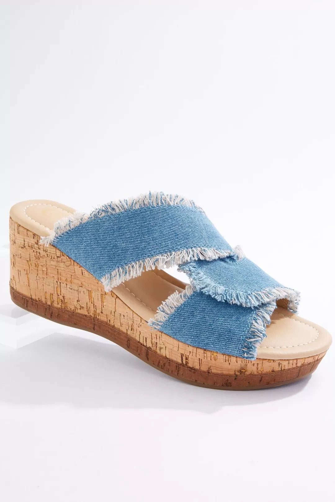 Cato Sandals | Frayed Wedge Sandals