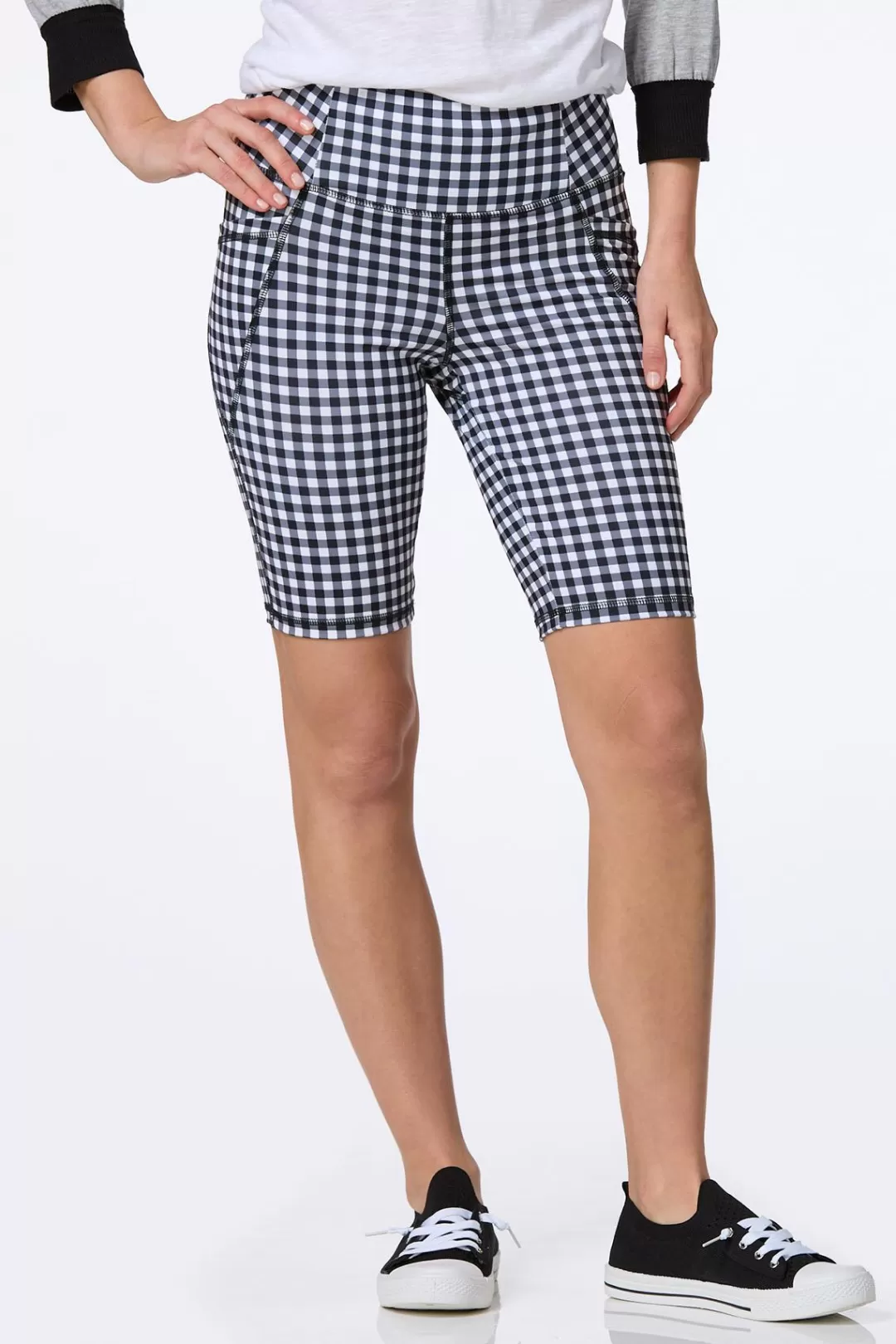 Cato Athleisure | Shorts | Gingham Biker Shorts