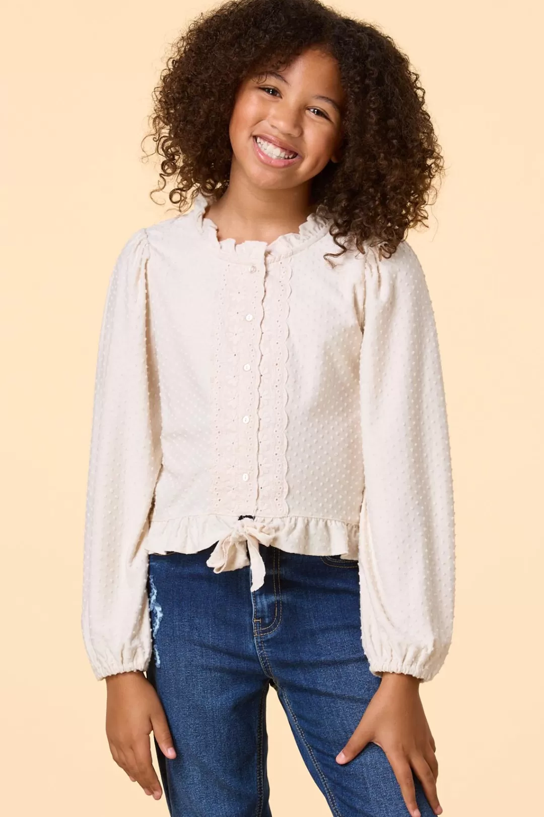 Cato Tops & Jackets | Girls Clip Dot Eyelet Top