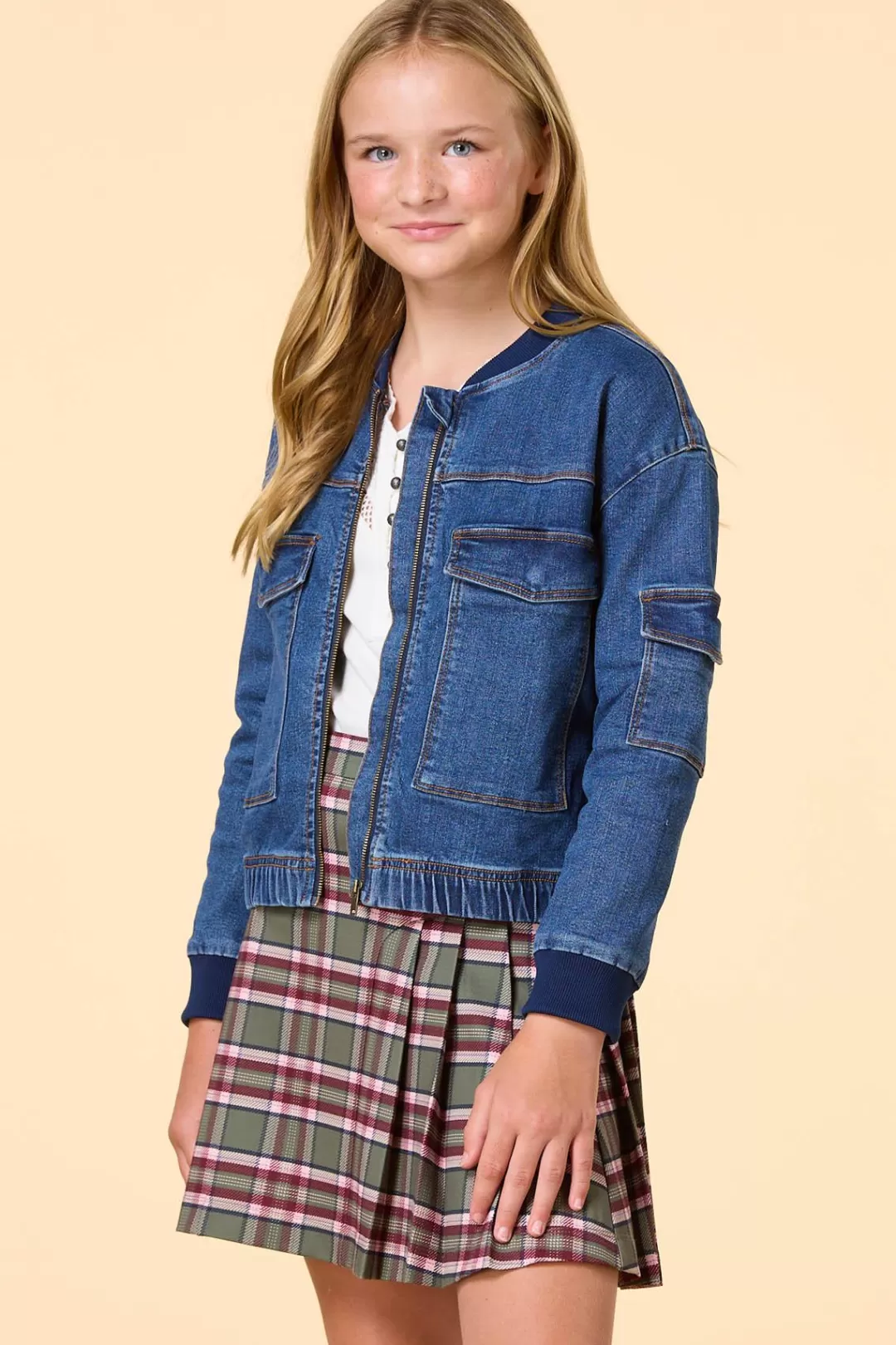 Cato Tops & Jackets | Girls Denim Bomber Jacket