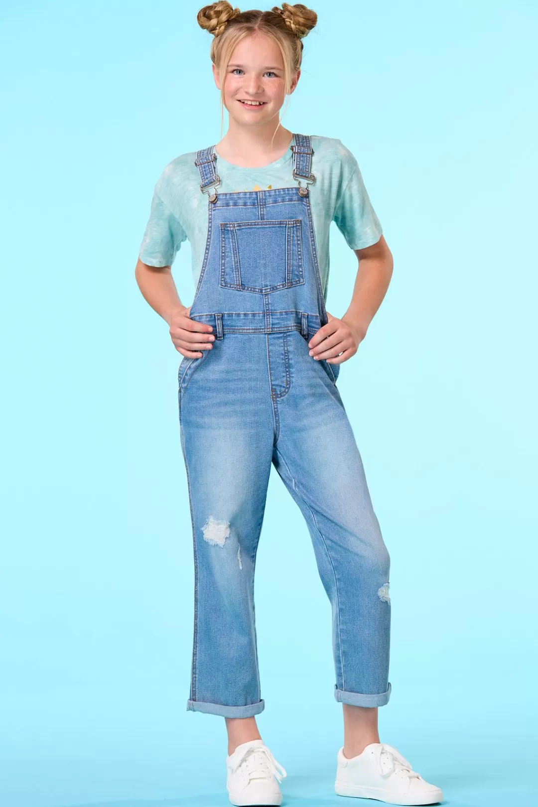 Cato Bottoms | Girls Denim Overalls