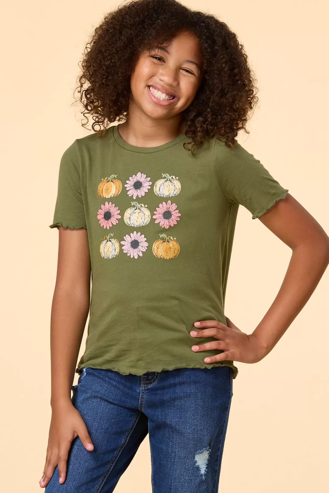 Cato Tops & Jackets | Girls Flower And Pumpkin Tee