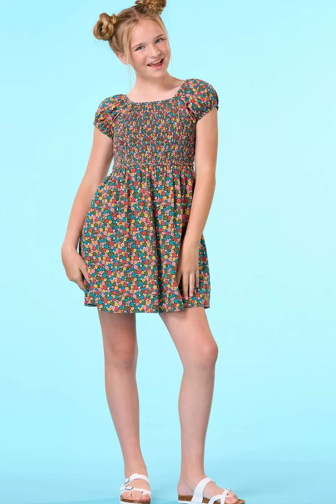 Cato Dresses | Girls Smocked Floral Dress