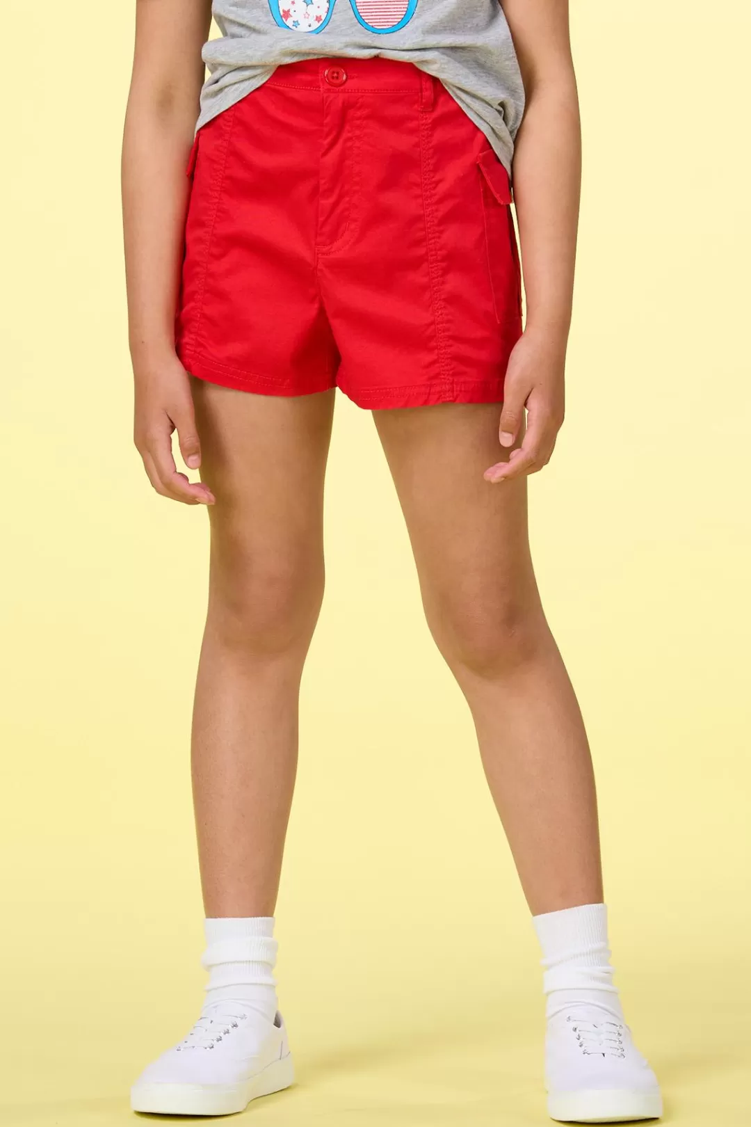 Cato Bottoms | Girls Solid Cargo Shorts