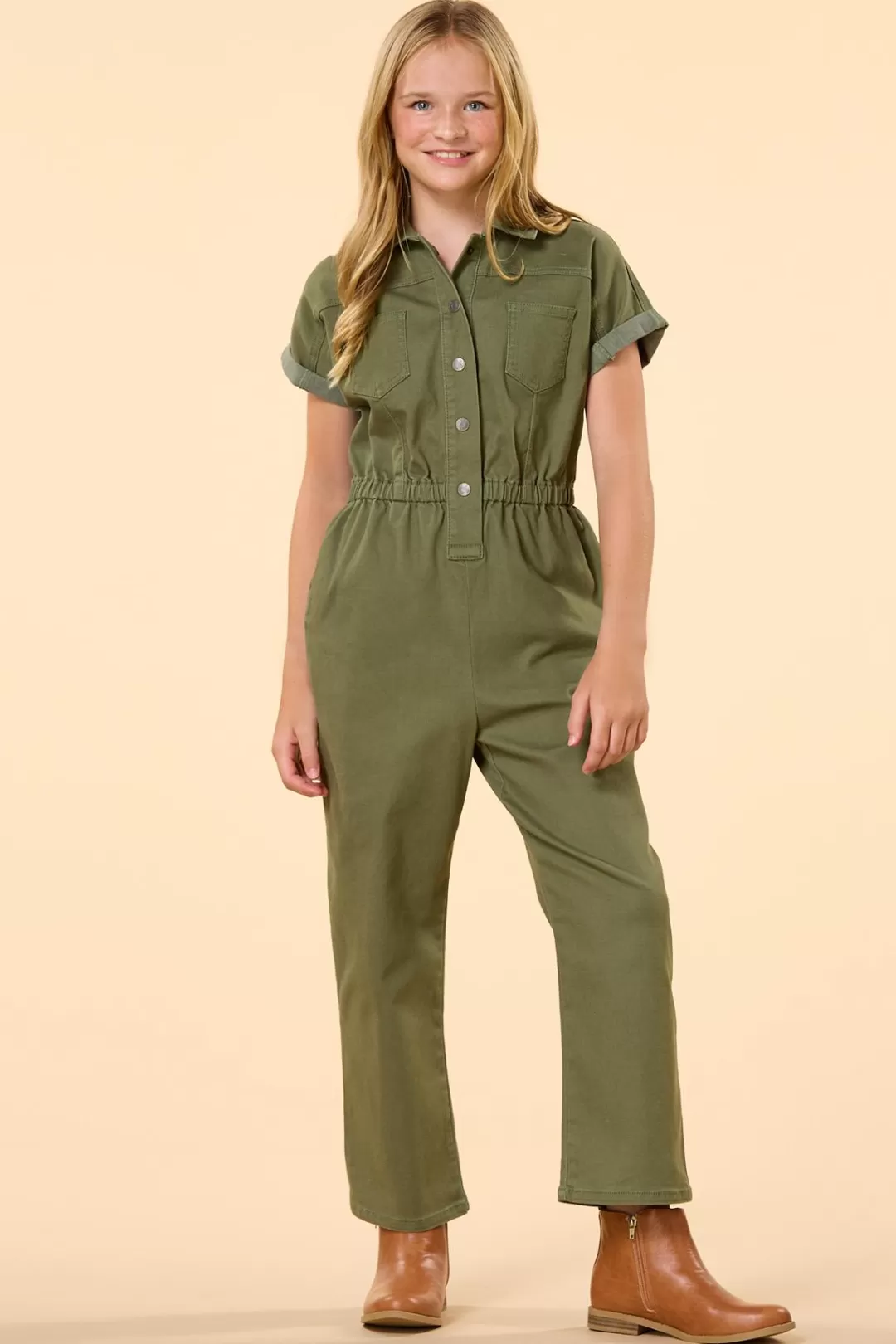 Cato Bottoms | Girls Utility Jumpsuit