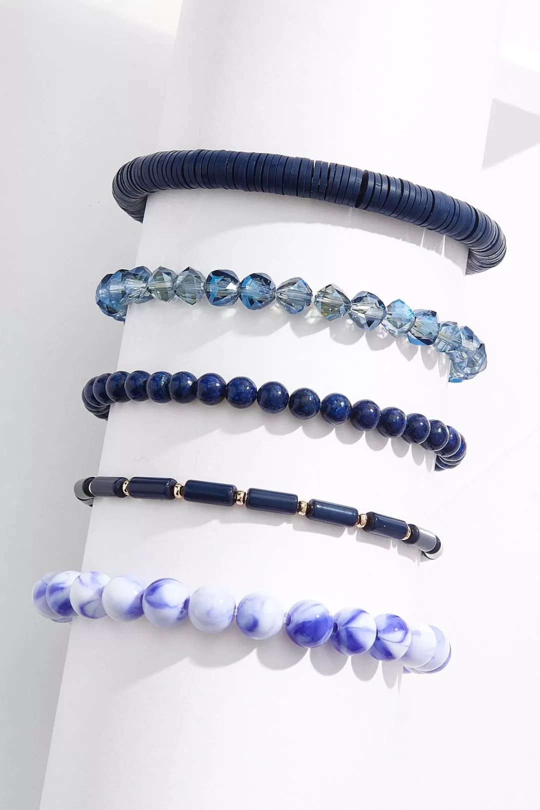 Cato Bracelets | Glass Rubber Lucite Bracelet Set