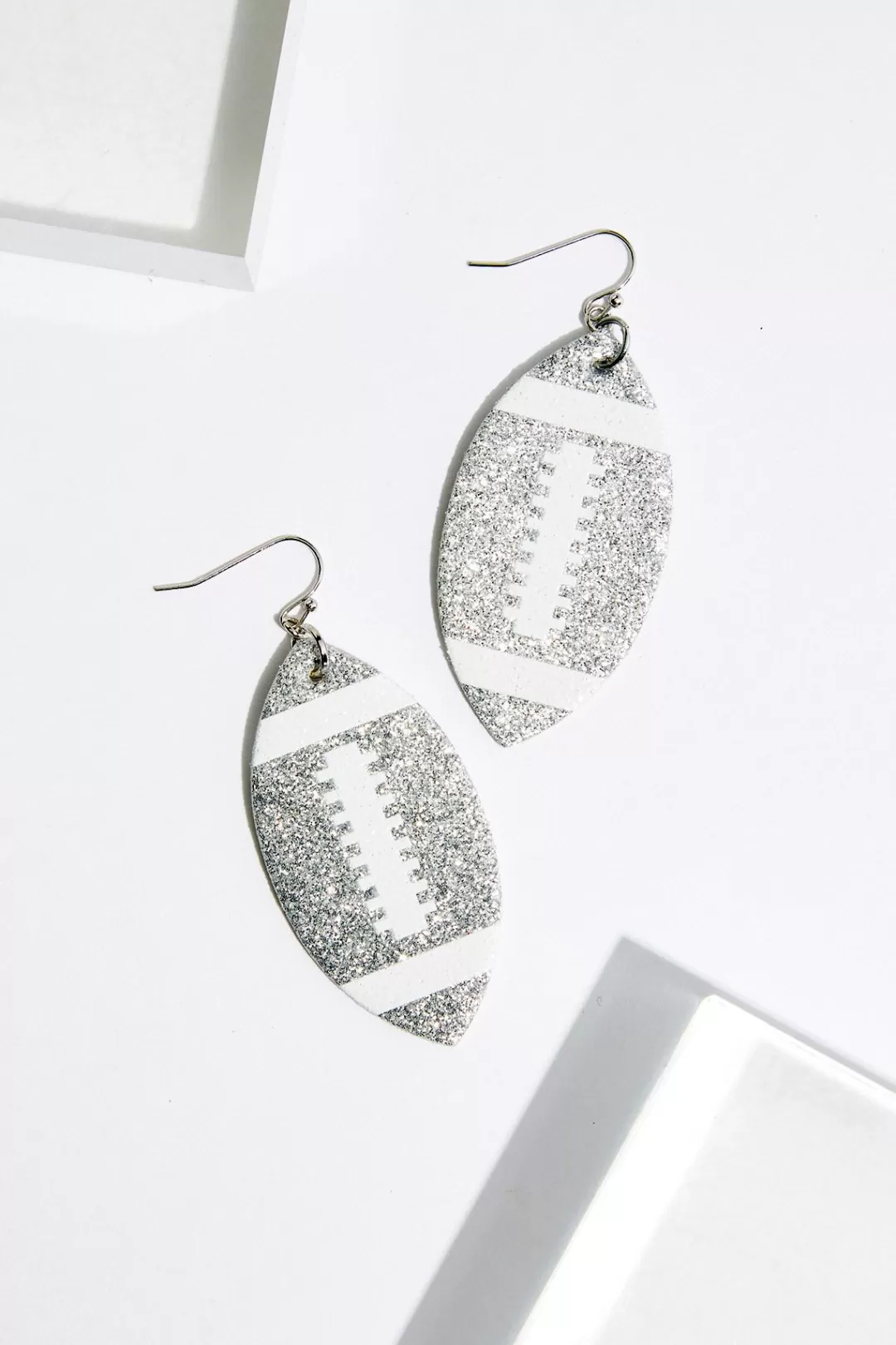 Cato Earrings | Glitter Football Earrings