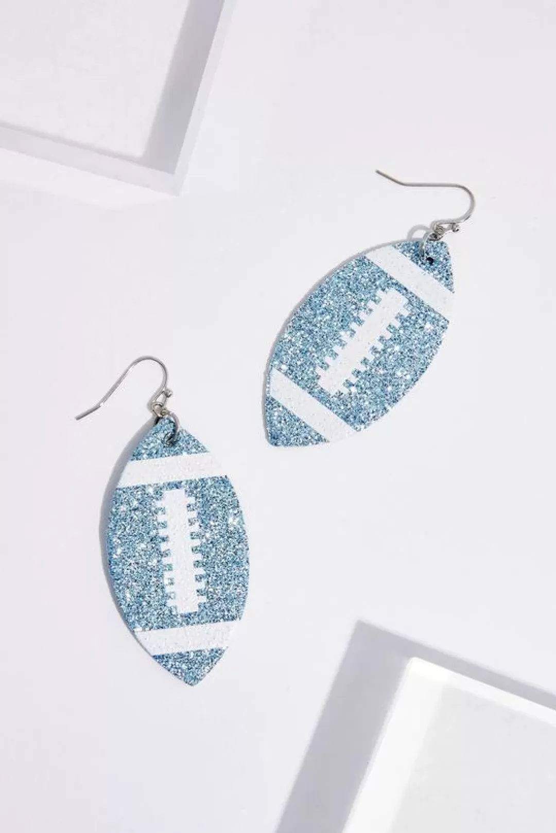 Cato Earrings | Glitter Football Earrings