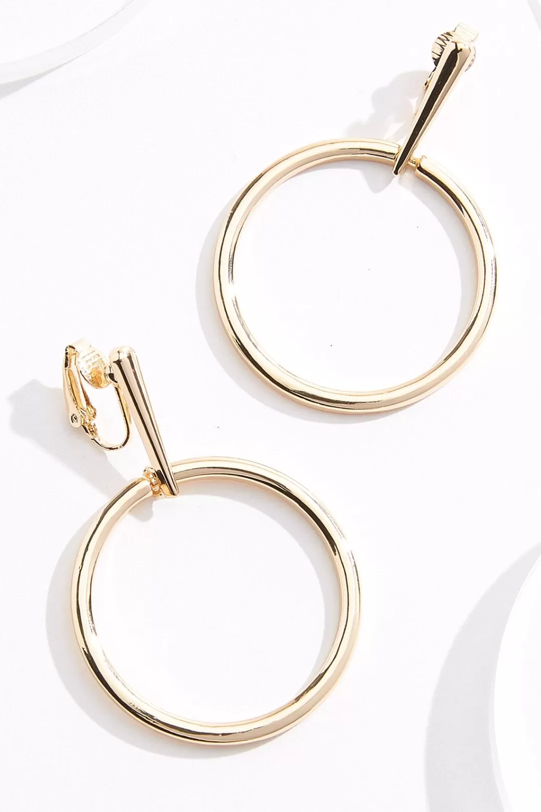 Cato Earrings | Circle Post Clip- On Earrings